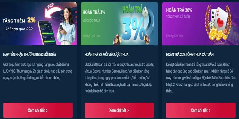 Sảnh casino trực tuyến với các trò baccarat, roulette, sicbo